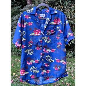 Men's M Uzzi Amphibious Gear Hawaiian Button Front Shirt